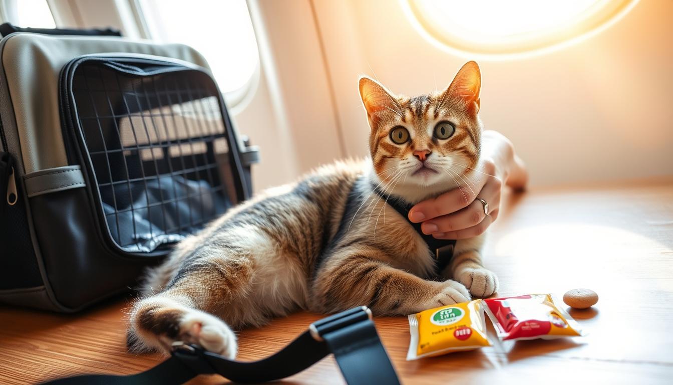 příprava kočky na cestování letadlem
