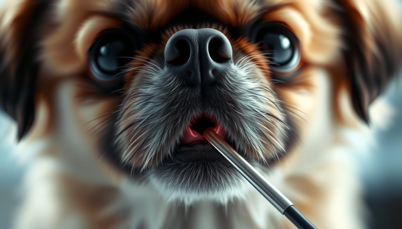 zúžená průdušnice u pekinéze