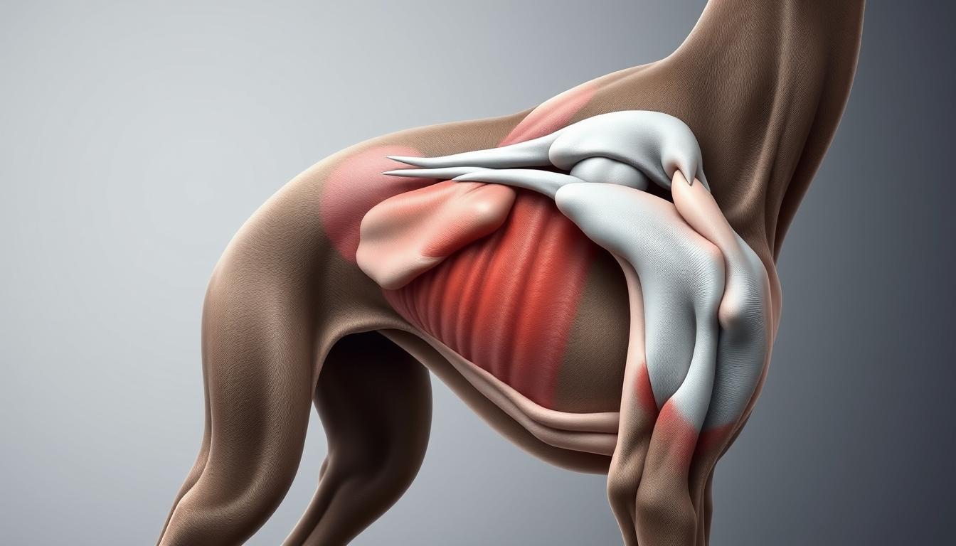 atrofie ramenních svalů u psa