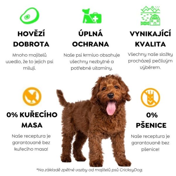 Ely hypoalergenní mokré krmivo pro psy s hovězím masem (prémiová receptura bez pšeničného lepku a kuřecího masa) – 410 g - Image 5
