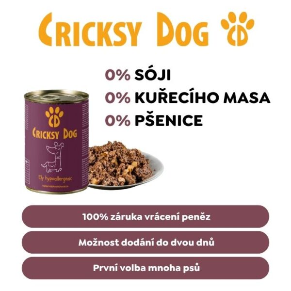 Ely hypoalergenní mokré krmivo pro psy s hovězím masem (prémiová receptura bez pšeničného lepku a kuřecího masa) – 410 g - Image 6