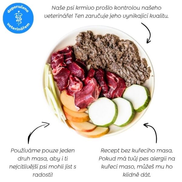 Ely hypoalergenní mokré krmivo pro psy s hovězím masem (prémiová receptura bez pšeničného lepku a kuřecího masa) – 410 g - Image 3
