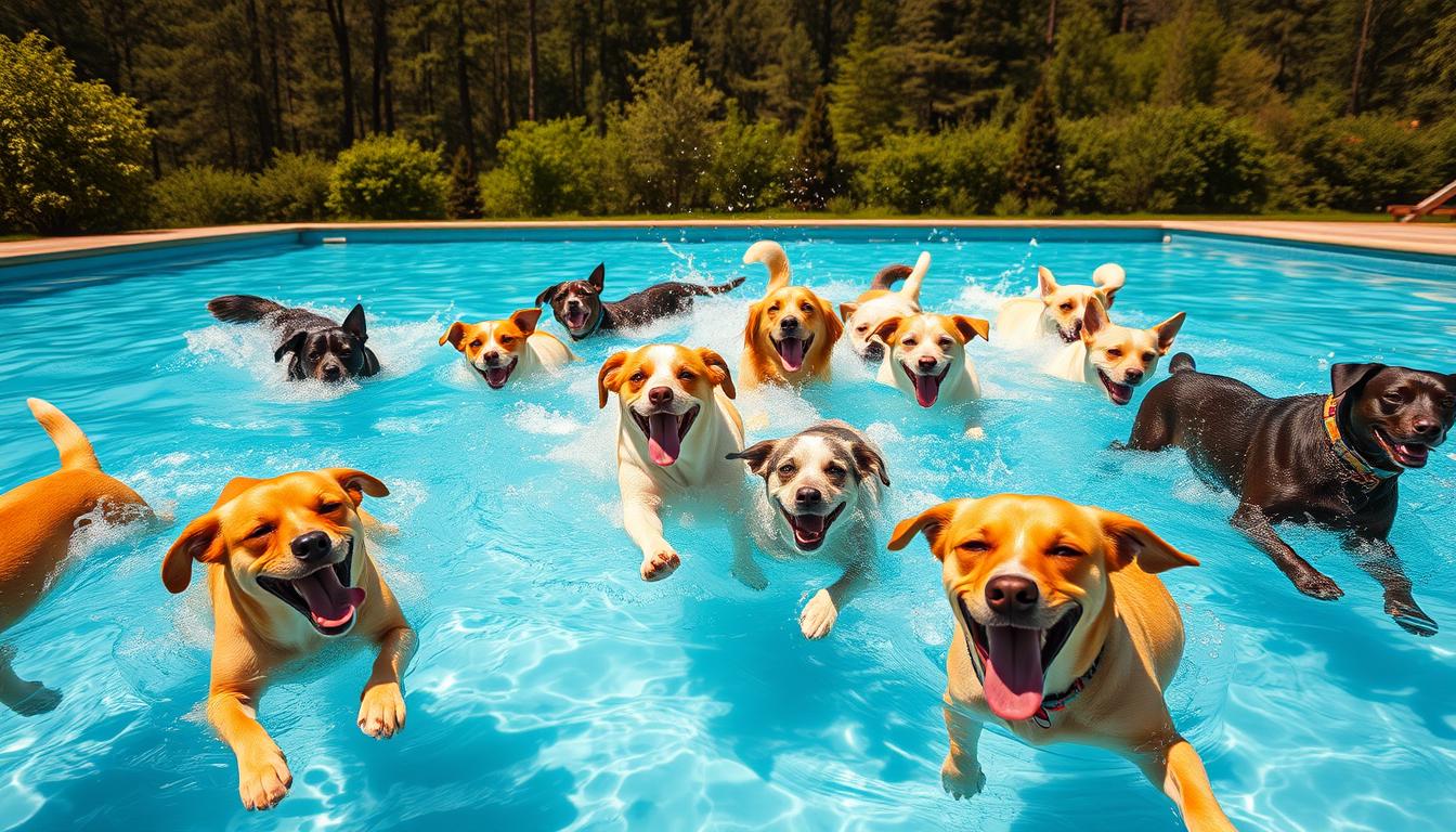 bezpečnost psího bazénu léto