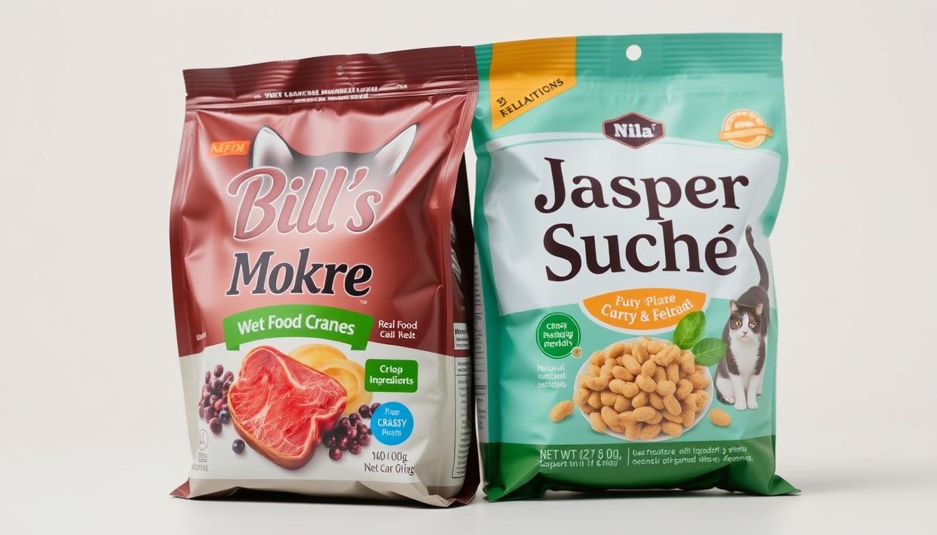 bill’s mokré krmivo vs jasper suché krmivo