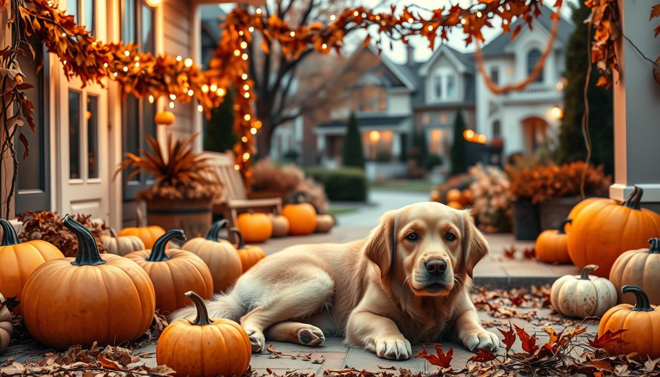 halloweenská dekorace pro psa