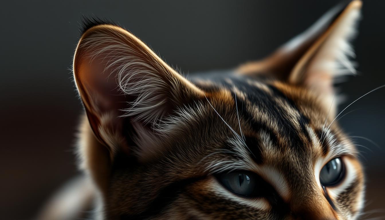 jedno-ucho-kocky-je-ohnute jedno ucho kočky je ohnuté