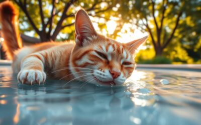 Hra s vodou – i kočky ji mohou mít v létě rády