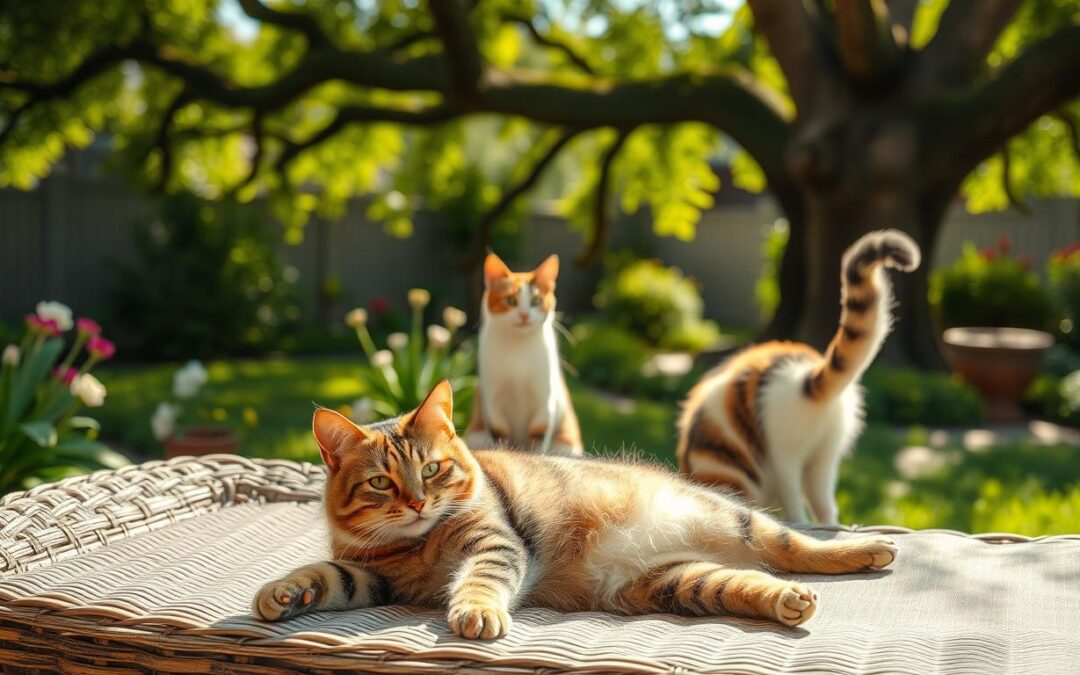 Lenošení vs. pohyb – kočky v létě