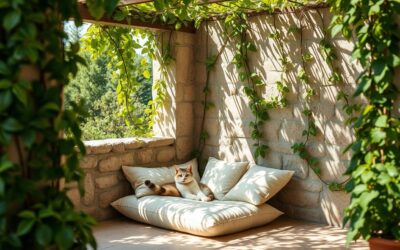 Vytvoření stinného koutku pro kočku na letní dny