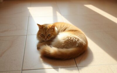Chladná podlaha – ideální místo pro letní odpočinek kočky