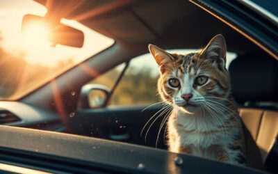 Kočka v autě v létě – životu nebezpečné