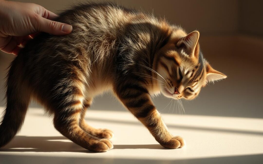 Proč ohýbá záda, když se jí dotknu?