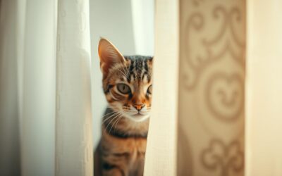 Kočičí blog 24 Proč se schovává za závěs?