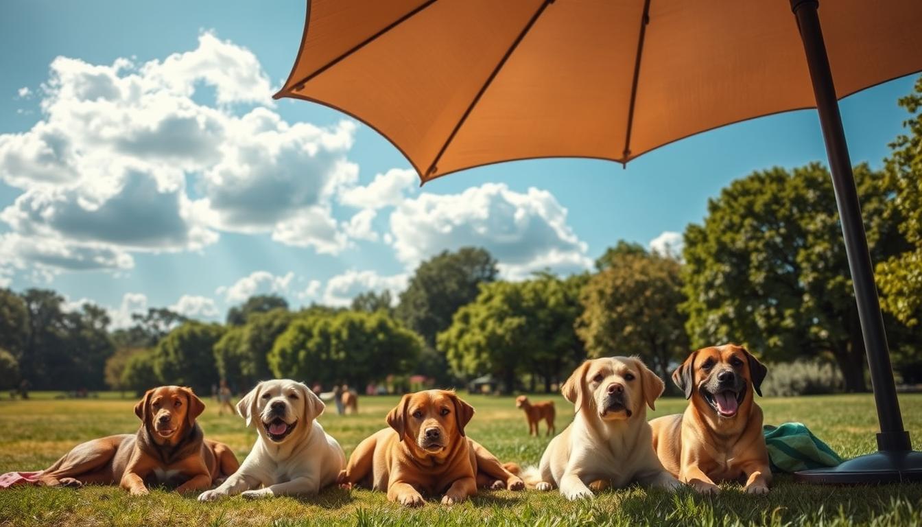 spálená kůže psa léto