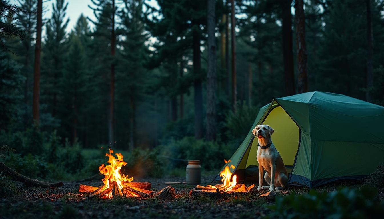 tipy na stanování se psem léto