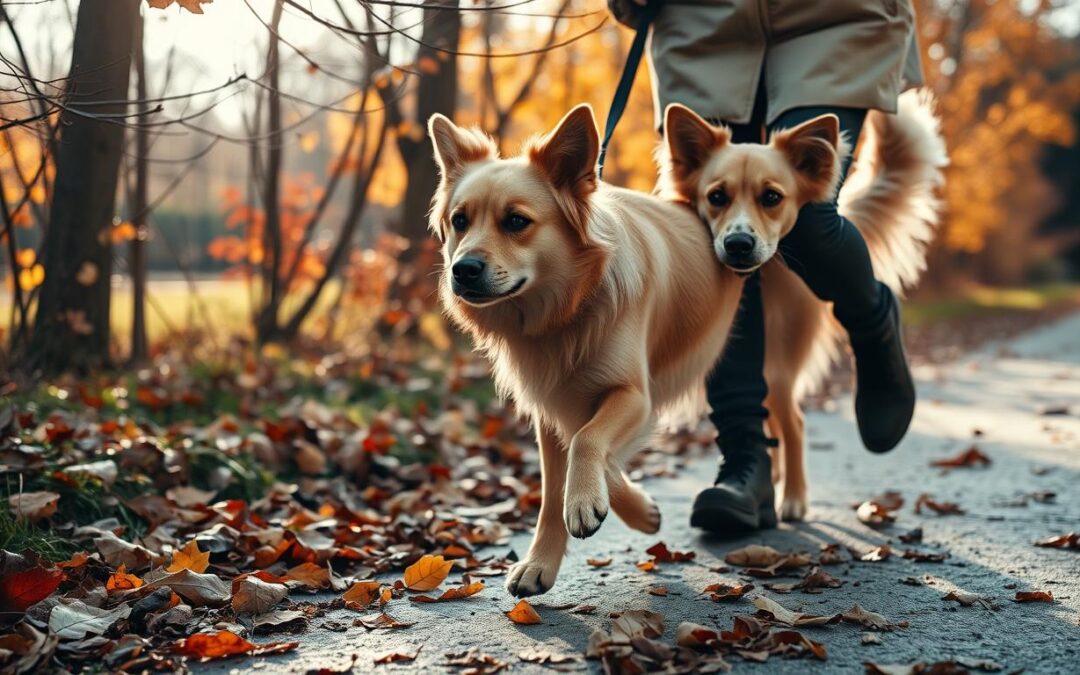 Procházka v chladném počasí – jak se má pes přizpůsobit na podzim?