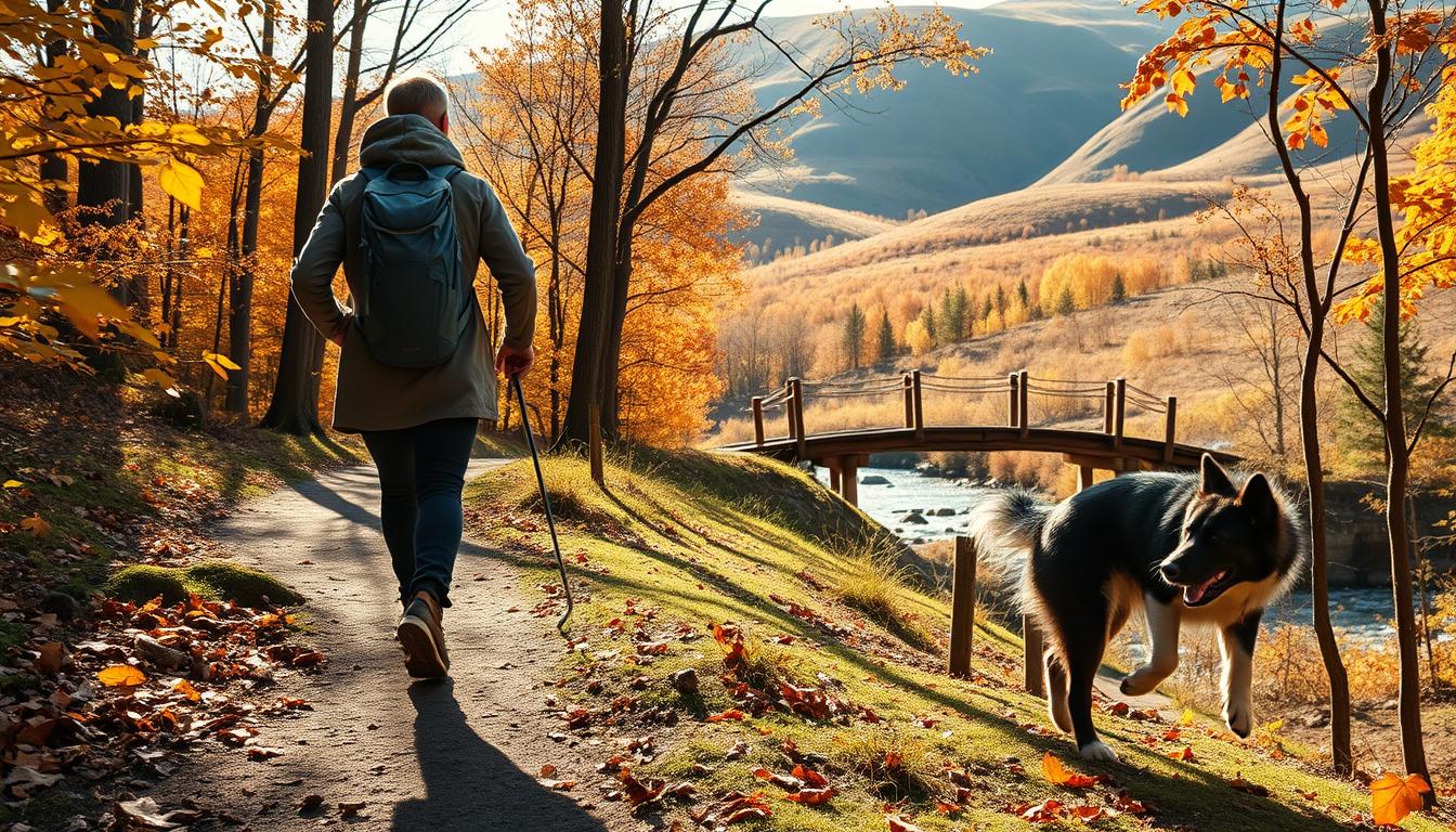 pes turistické vybavení na podzimní dny