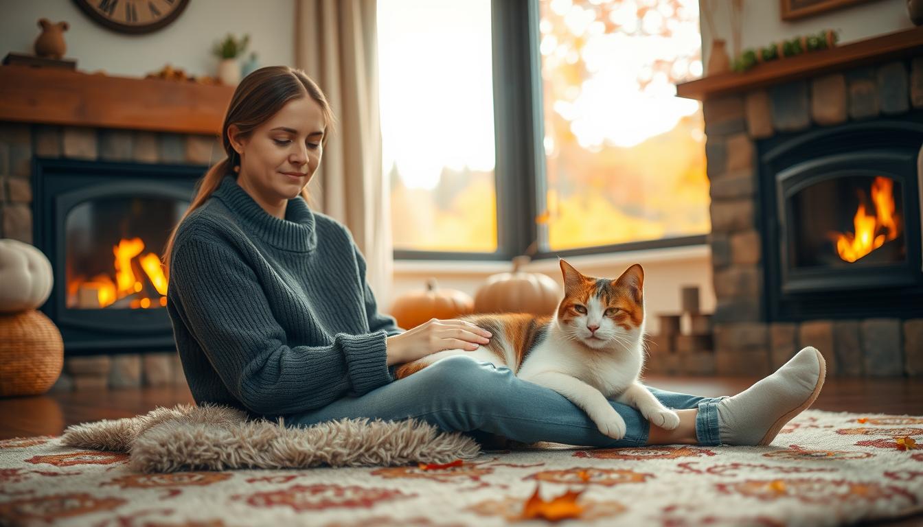 posilování vztahu s kočkou na podzim