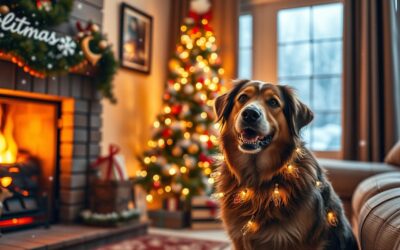 První Vánoce psa z útulku v novém domově