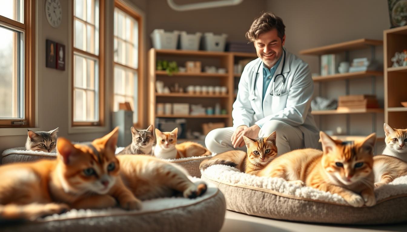 veterinární péče o kočky v útulku