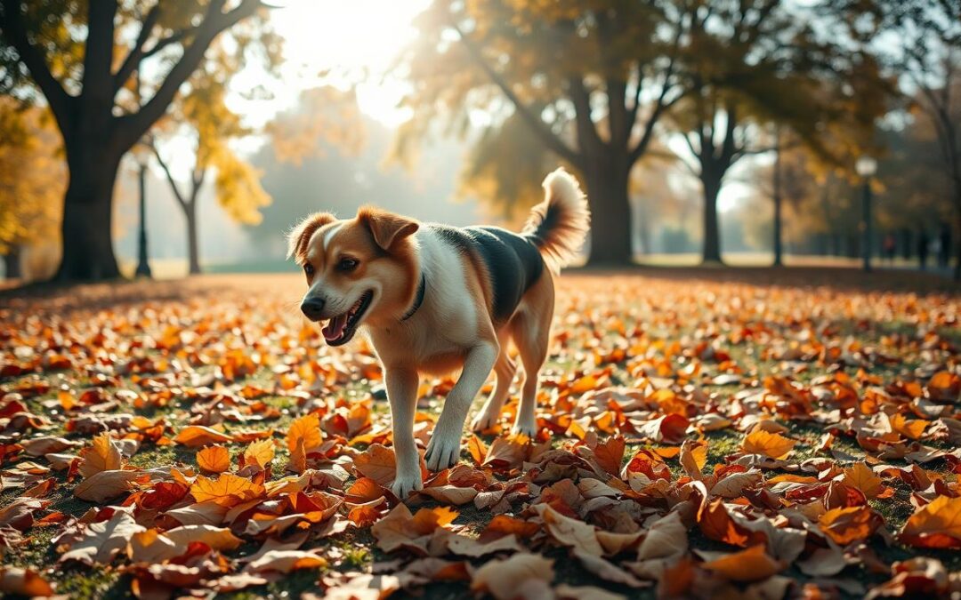 Co ukazuje podzimní chování psa?