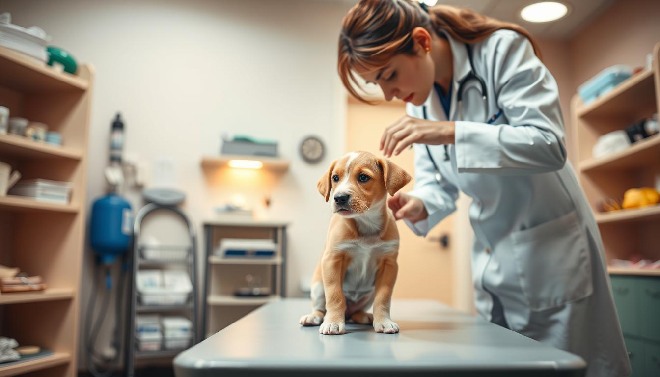 štěně návštěva veterináře