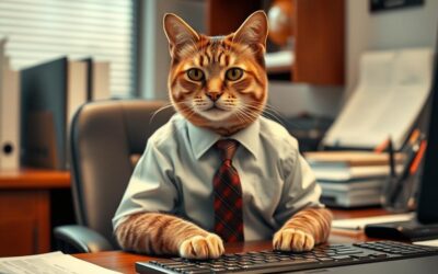 Kočičí blog 17 Kancelářská etiketa pro kočky – Všechno, co o tom musíš vědět!