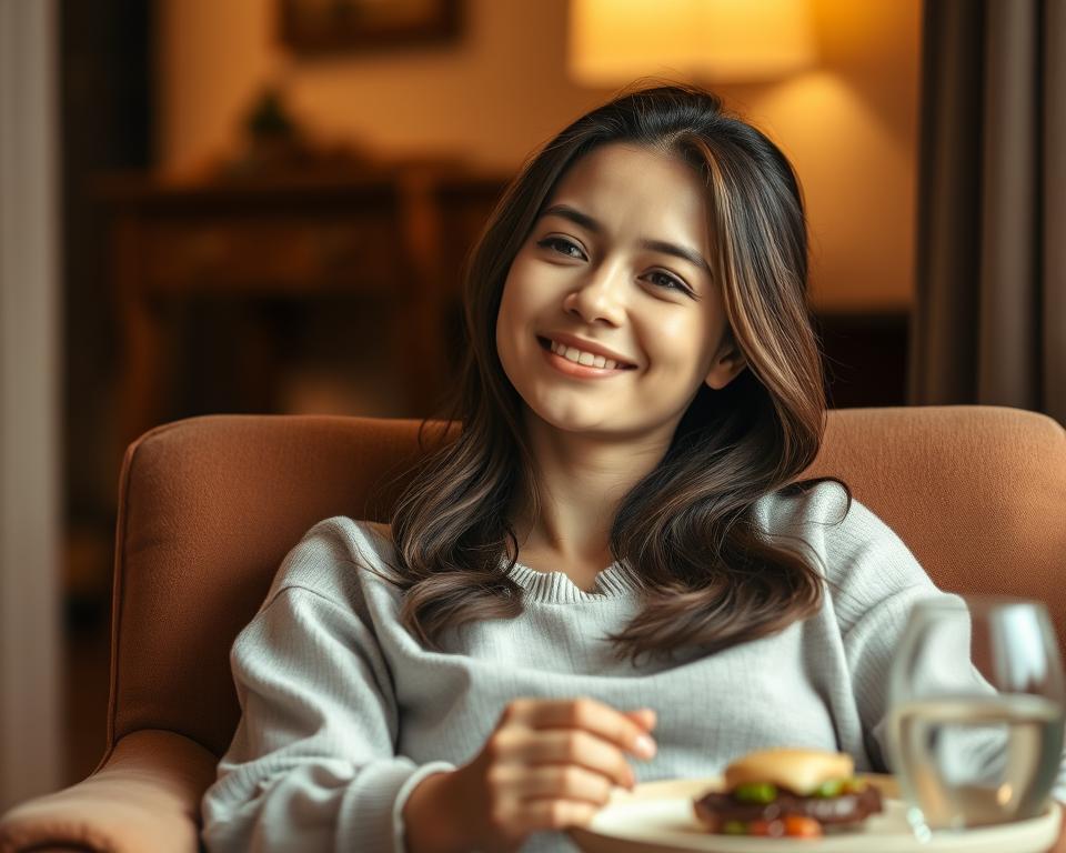 kočka je klidnější po jídle