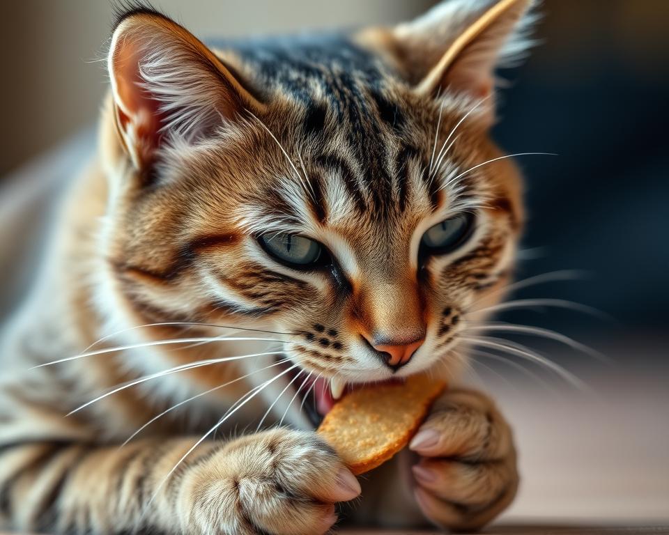 kočka neumí žvýkat