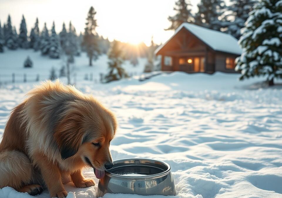 Potřeba vody u psů v zimě – nenech ho dehydrovat