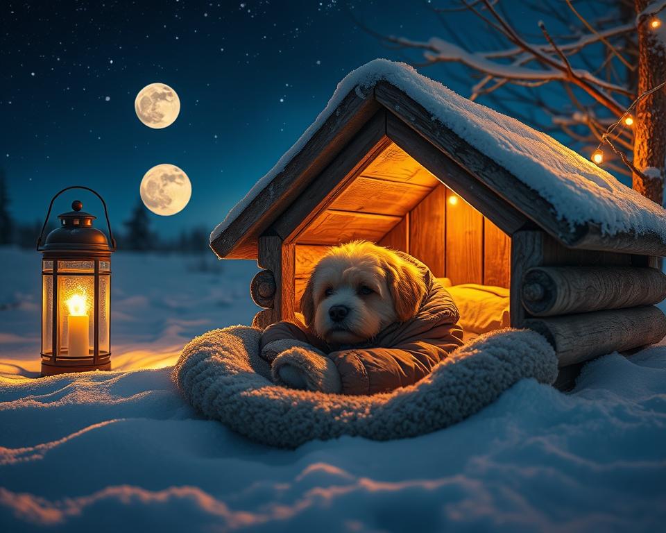Jak udržet venkovního psa v teple během mrazivých nocí?