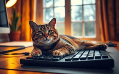 Kočičí blog 18 Podpora kočky při práci z domova – Všechno, co o tom musíš vědět!