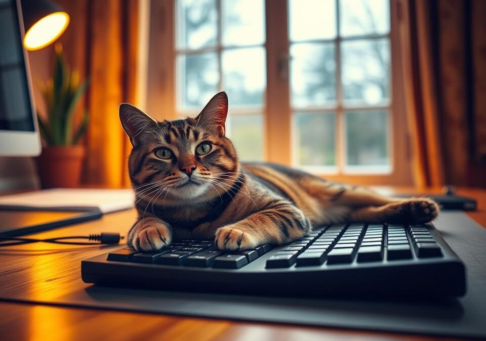 Podpora kočky při práci z domova – Všechno, co o tom musíš vědět!