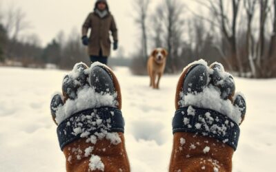 Zimní procházka ve sněhu – jak chránit psí tlapky?