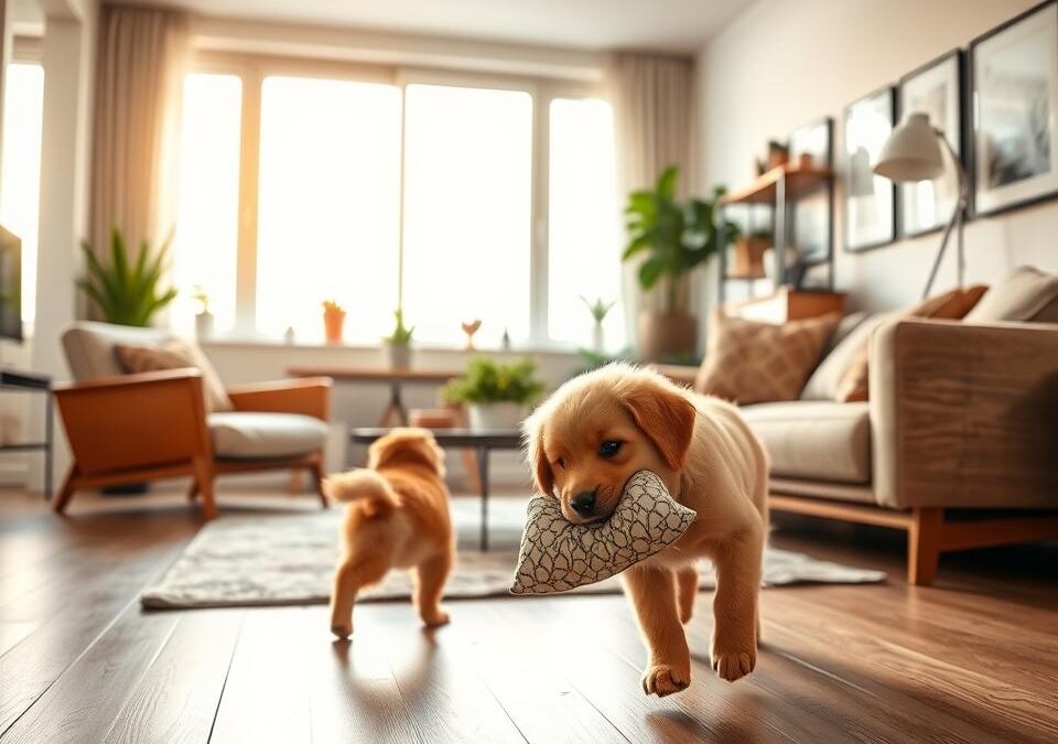 Štěně v bytě – jak ochránit nábytek?