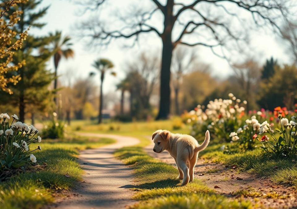 Štěně a denní procházka – kdy, kolik a jak?