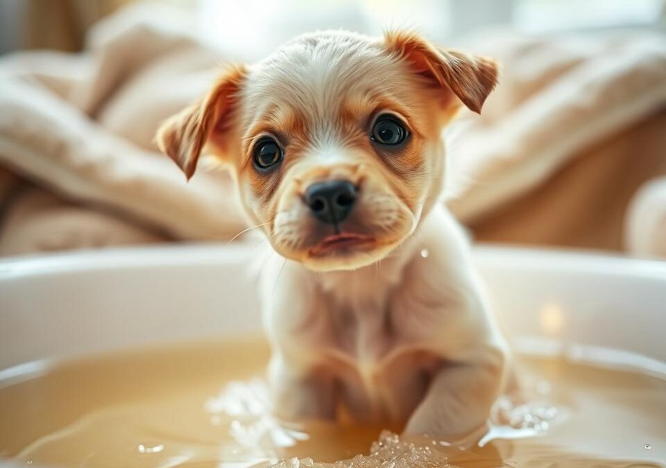 Štěně se třese po koupání – je to normální?