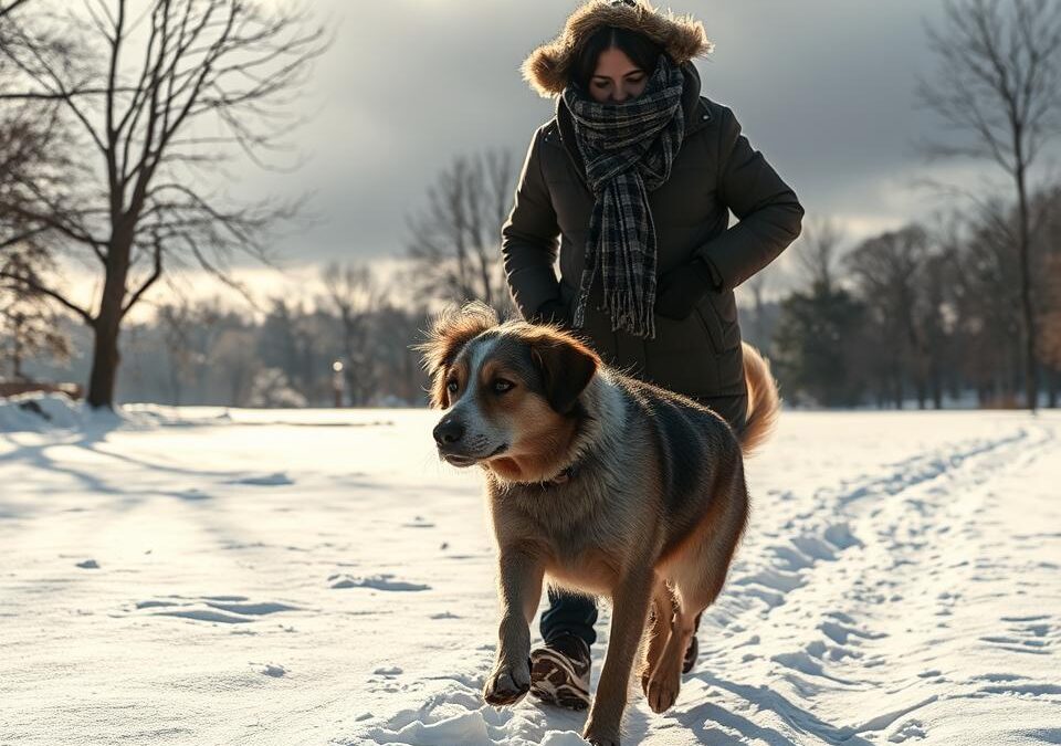 Venčení psa v mínusových teplotách – kolik je dost?