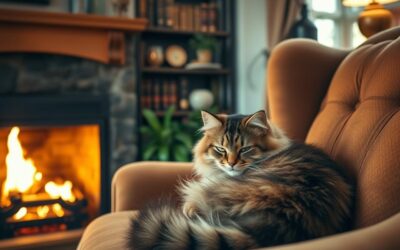 Kočičí blog 19 Kočky a krb – co bys měl vědět?