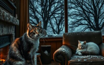 Kočičí blog 22 Chování koček během zimní bouřky