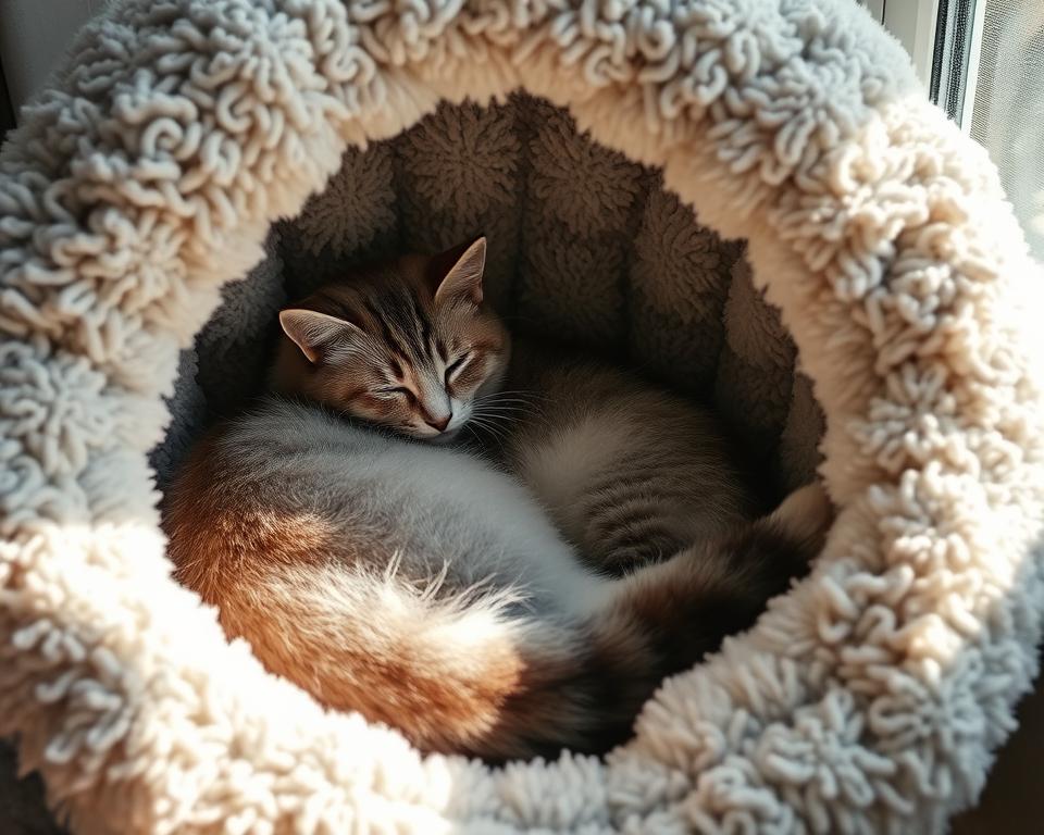 Deka-a-pelisek-pro-kocku-v-zime Deka a pelíšek pro kočku v zimě