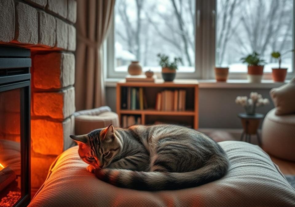 Denní aktivita kočky v zimě – co je normální?