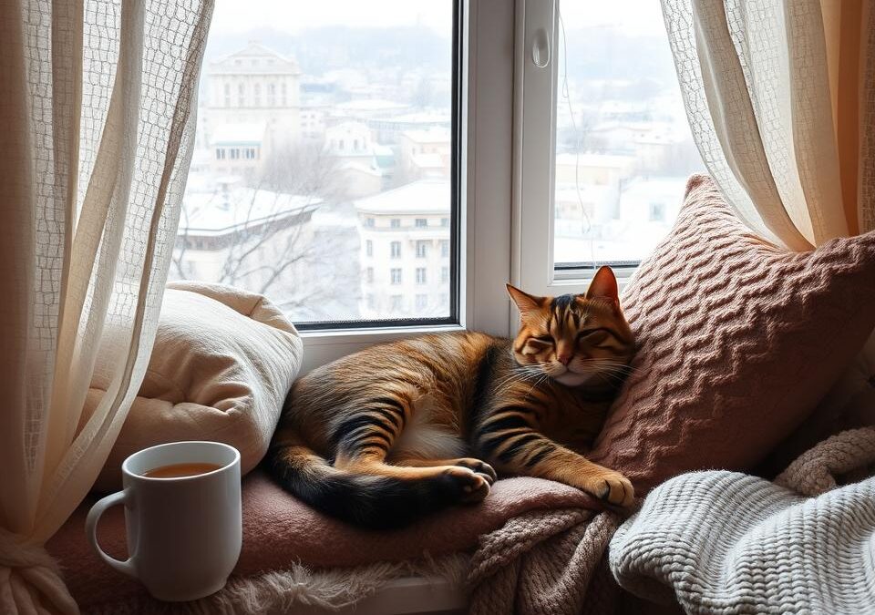 Zimní nuda kočky v bytě – co můžeš udělat?