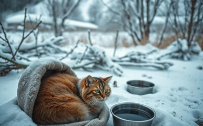 Venkovní kočky v zimě – jak je ochránit?