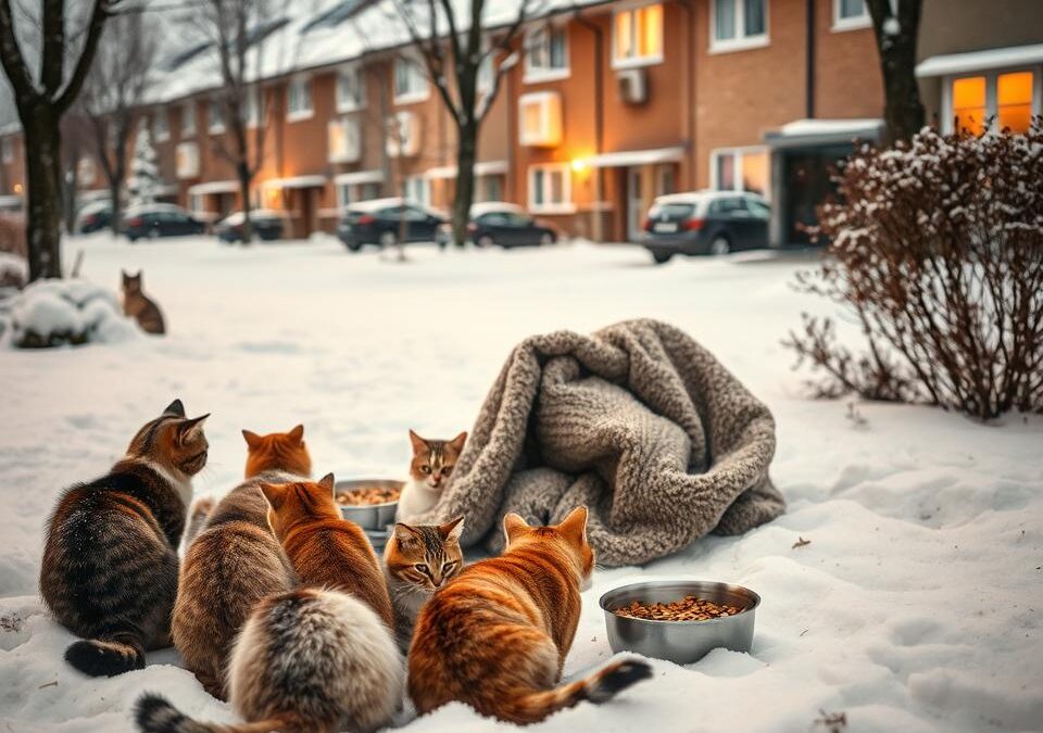 Jak pomoci toulavým kočkám v sousedství během zimy?