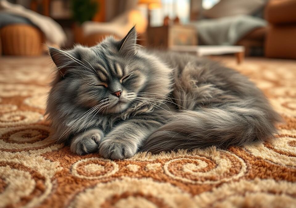 Kočka a koberec – zimní pohodlí nebo stres?