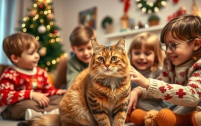 Kočičí blog 21 Rodina s kočkou o Vánocích – na co si dát pozor, pokud máš děti?
