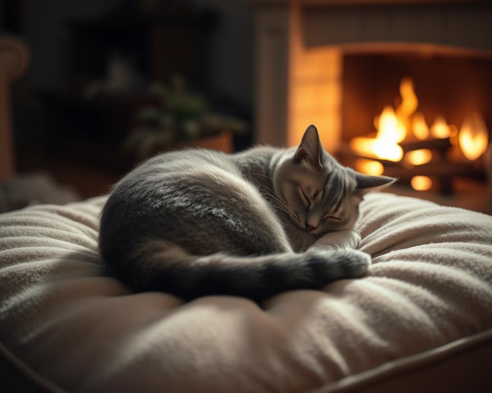 Snížená aktivita kočky v zimě