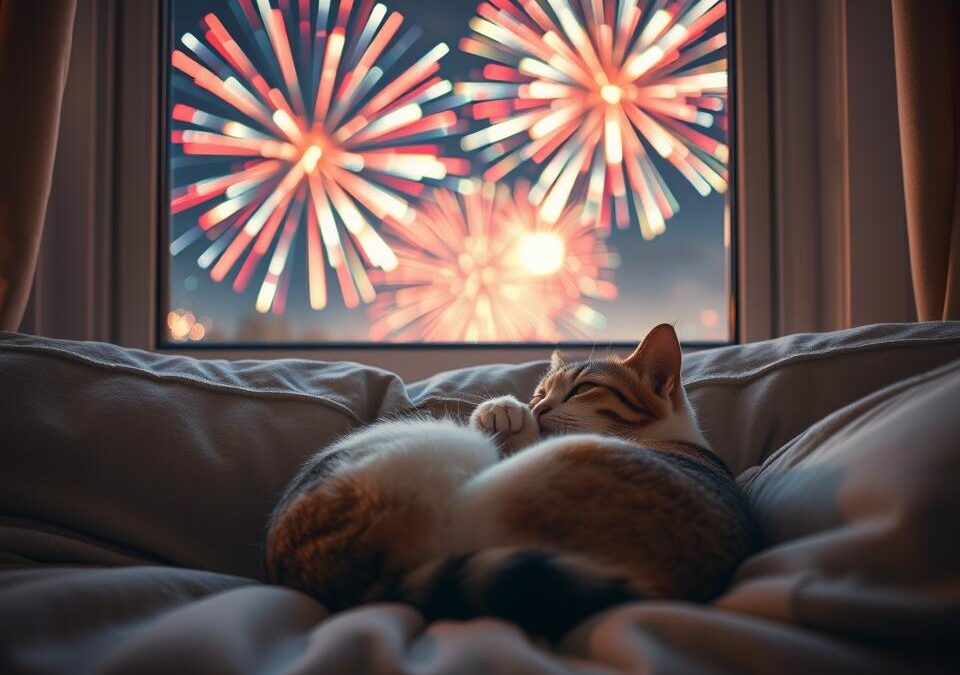 Kočka a ohňostroj – jak ji uklidnit na Silvestra?