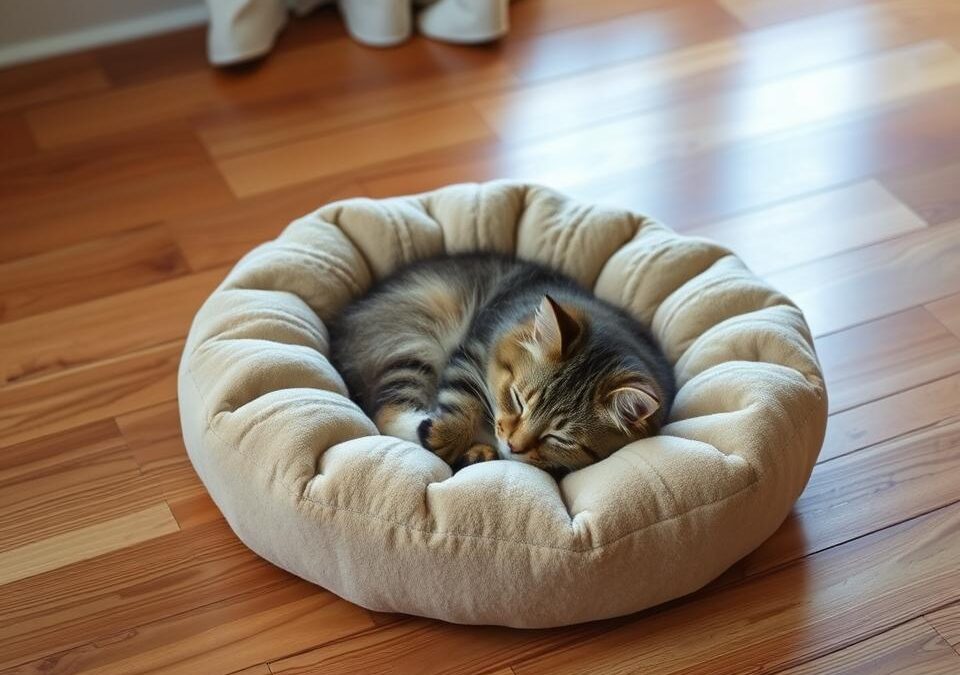 Kočka a studená podlaha – tipy na teplé pelíšky
